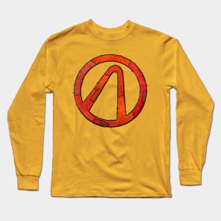 Vault Symbol Stitched Red - Borderlands Long Sleeve T-Shirt